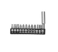 Drillpro Lot de 10 embouts de tournevis à tête plate hexagonale PZ avec adaptateur et support d'extension