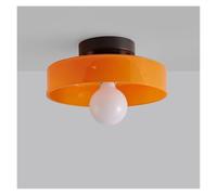 DRINGP Plafonnier 25CM Mid Century Modern Hallway 25 × 25 × 13 cm Blanc Orange Vert Verre Cuisine Chambre Appliques Murales pour Foyer Entrée