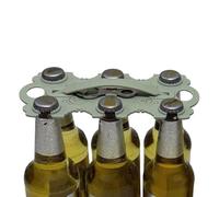 Drink Carrier, 6-Can Beverage Holder, Portable Handle Grip, Built-in Bottle Opener Tool, Take-Out Transport Gear, Ideal for Outdoor Camping, RV Travel, Beach Picnics, BBQ Events, 10x6x0.5cm