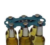 Drink Carrier Holder, Can Carry Handle, Sturdy Beverage Organizer with Built in Opener, Holds Up to 6 Cans, Takeout Transport Tool for Camping, Picnic, Outdoor, Events, 3.94x2.36x0.2 inches