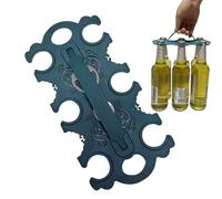 Drink Carrier with Handle, 6-Can Beverage Holder, Take-Out Transport Tool, Built-in Bottle Opener, Compact Carrying Equipment, Ideal for Camping Trips, Beach Days, RV Use, Picnic, BBQ Events