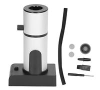 Drink Cocktail Smoker, Aluminium et Alliage de Zinc, Poignée Portable Ajustable - Saveur Fumée Naturelle Rapide, Nettoyage Facile, Usage Cuisine (Argent)