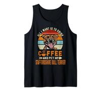 Drink Coffee and Pet My Staffordshire Bull Terrier Dog Lover Débardeur