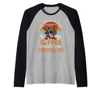Drink Coffee and Pet My Staffordshire Bull Terrier Dog Lover Manche Raglan