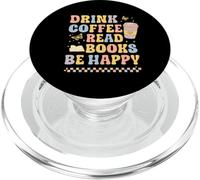 Drink Coffee Read Books Be Happy Pastel Book Lover PopSockets PopGrip pour MagSafe