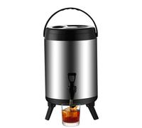 Drink Dispensers, Portable Insulated Beverage Jug, Iced Drink Container with Spout, Hot Cold Liquid Holder for Winter, Summer, Truck, Picnic, Travel, Outdoor, Orange and Blue