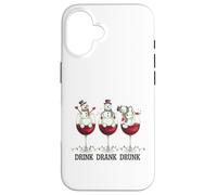 Drink Drank Drunk Christmas Bonhomme de Neige Party Coque pour iPhone 16