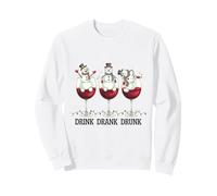 Drink Drank Drunk Christmas Bonhomme de Neige Party Sweatshirt