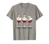 Drink Drank Drunk Christmas Bonhomme de Neige Party T-Shirt