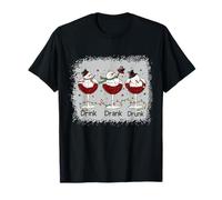 Drink Drank Drunk Cool Snowman Christmas Drink Team T-Shirt