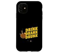 Drink Drank Drunk (Déclaration Amusante sur Une soirée Autour d'un Verre) Coque pour iPhone 11