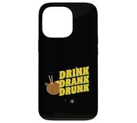 Drink Drank Drunk (Déclaration Amusante sur Une soirée Autour d'un Verre) Coque pour iPhone 13 Pro