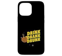 Drink Drank Drunk (Déclaration Amusante sur Une soirée Autour d'un Verre) Coque pour iPhone 13 Pro Max