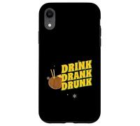 Drink Drank Drunk (Déclaration Amusante sur Une soirée Autour d'un Verre) Coque pour iPhone XR