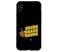 Drink Drank Drunk (Déclaration Amusante sur Une soirée Autour d'un Verre) Coque pour iPhone XS Max