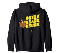 Drink Drank Drunk (Déclaration Amusante sur Une soirée Autour d'un Verre) Sweat à Capuche