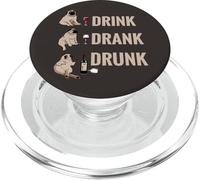 Drink Drank Drunk Pug Drinking Wine Meme Hilarious PopSockets PopGrip pour MagSafe