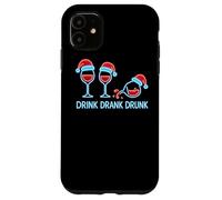 Drink Drank Drunk - T-Shirt Vin Chaud Noël Humoristique Coque pour iPhone 11