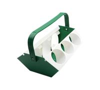 Drink Holder Handle, Portable Beverage Carrier Tray, 6 Slot Drink Organizer, Ice Compartment Cooler Holder, for Travel Camping Fishing Hiking Backpacking Sports Outings Garden Beverage Transport Use