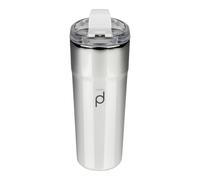 Drink Pod Gamme Metallic Thermos à café 450 ml, argent, tasse de voyage isotherme à double paroi en acier inoxydable