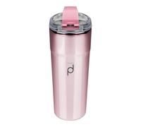 Drink Pod Gamme Metallic Thermos à café 450 ml, rose, tasse de voyage isotherme à double paroi en acier inoxydable