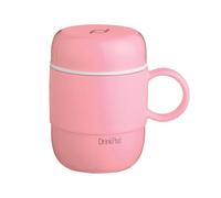 Drink Pod mug isotherme avec manche en acier inoxydable à double paroi sans BPA - 0.28L, rose, 6 heures chaud ou froid
