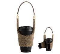 Drink Sleeve Holder - Portable Beverage Carrier, Reusable Cup Grip, Lightweight Travel Mug Wrap| Adjustable Insulated with strap and for coffee water bottle shopping hiking pique-nique camping cycling