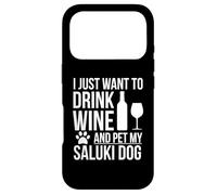 Drink Wine Pet My Saluki Dog Mom Owner Dog Lover Dog Lover Dog Mom Coque pour iPhone 17 Pro