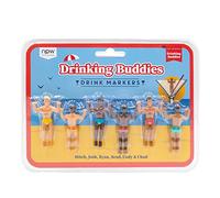 Drinking Buddies Lot de 6 marqueurs pour verres à cocktail/vin