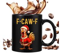 Drinking Coffee Mug, 350ml Ceramic Coffee Cup, Sturdy Hot and Cold Drinkware, Funny Rooster Novelty Beverage Cup for Wine, Milk, Beer, Juice, Tea, Kitchen, Home, Offices Work, 3.74x3.15 Inches