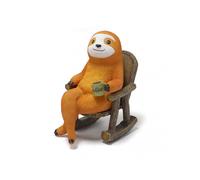 Drinking Coffee Sloth Ornament Micro Landscape Polyresin Miniature Crafts for Outdoor Indoor Decoration