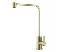 Drinking Faucet Water Purifier Kitchen Sink Taps Mixer One Holefaucet 1/4 for Filter,Brushed Gold