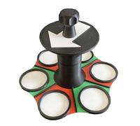 Drinking Game Roulette Wheel, Fun Party Spinner Set, Wine Glass Holder Accessory with Shot Slots for Holiday Event Company Team Building Friends Gathering Celebration Use, 5.51x5.51x5.12 inches