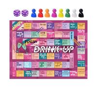 Drinking Games, Board Game, Leather Playing Mat, Interactive Challenge, Chess and Card for Children Boys Girls Over 14 Years Old Night Birthday Parties, 1 Piece
