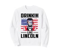 Drinking Like Lincoln Merica Flag Patriotic 4th of July Sweatshirt