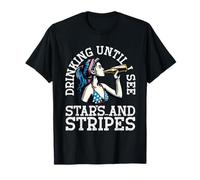 Drinking Until I See Stars and Stripes for Women 4th of July T-Shirt
