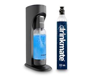 Drinkmate OmniFizz 410-02-14Z Machine à boissons pétillantes avec bouteille | Gazéifie n'importe quelle boisson avec un bouton poussoir, livré avec une bouteille de 1 l et 1 cylindre de CO2 de 60 l