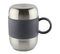 DrinkPod mug isotherme avec manche en acier inoxydable à double paroi sans BPA - 0.28L, argent, 6 heures chaud