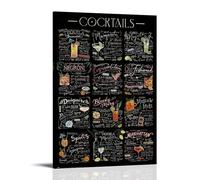 Drinks-and Cocktails Poster sur toile Décoration Peinture Salon Art mural Chambre Peinture murale Peinture d'art moderne Home Boy Chambre Impression Peinture murale Fille Vacances Image murale 30 x 45
