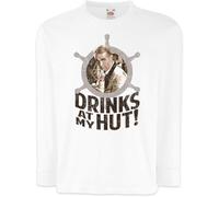 Drinks at My Hut Kids Boys Girls Long Sleeve T-Shirt(X-Large)