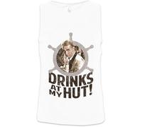 Drinks at My Hut Men Tank Top Training Gym Vest Shirt(X-Large)
