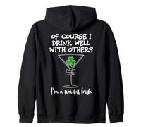 Drinks Well with Others St Patrick's Tini Bit Irish Drinking Sweat à Capuche
