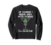 Drinks Well with Others St Patrick's Tini Bit Irish Drinking Sweatshirt