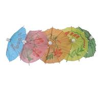 Parasols en papier différentes couleurs pour cocktails professionnels x 144
