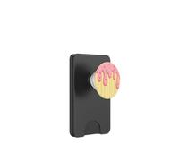Drip and Sprinkle Striped Pink and Yellow Melting Ice Cream PopSockets PopWallet pour MagSafe