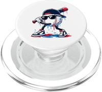 Drip Baseball Rouge Bleu Team Mascotte Lifestyle Funny Boys Kids PopSockets PopGrip pour MagSafe