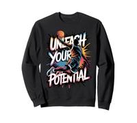 Drip Basketball Libérez Votre potentiel Slam Dunk coloré Sweatshirt