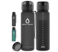 DRIP DROP Gourde de sport uberBottle softTouch sans BPA, en Tritan, 1 l, pour fitness, université, extérieur, vélo, travail, légère, résistante aux chocs, réutilisable