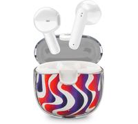 Drip - Ecouteurs À Capsule Bluetooth - Boîtier Transparent Avec Design À Motifs À La Mode - 19 Heures D'Autonomie - Fantaisie Ondes