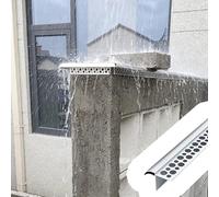 Drip Edge Inverseur de pluie léger à peindre pour toit et fenêtres, design extra long découpable pour une gestion efficace de l'eau